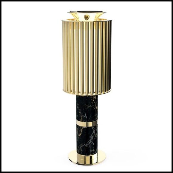 Lampe de salon PC - Excellence - Luxury table lamp with marble and gold details - Pacific Compagnie.