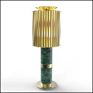 Lampe de salon PC - Excellence - Stunning lamp with Estremoz marble and gold-plated brass details - Pacific Compagnie.