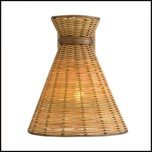 Applique 24 - Kon Tiki - Bois et rotin - Pacific Compagnie.