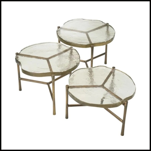 Table Basse 24 - Baldovini set of 3 | Coffee Table 24 - Baldovini set of 3 wooden - Pacific Compagnie.