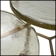 Table Basse 24 - Baldovini set of 3 - Bois et métal - Pacific Compagnie.
