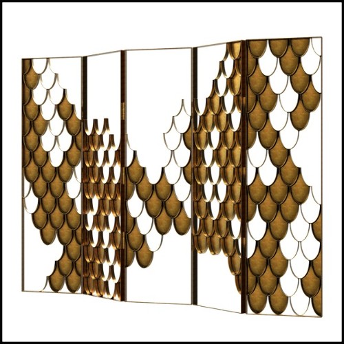 Paravent 155 - Japanese Carpus - Decorative screen featuring Japanese Carpus art - Pacific Compagnie.