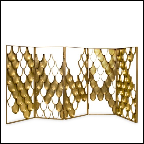 Paravent 155 - Japanese Carpus - Unique Japanese Carpus design screen for living room - Pacific Compagnie.