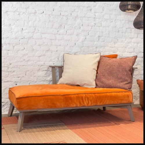 Méridienne 30 - Gray 04 L-R | Chaise Longue 30 - Gray 04 L-R Room Decor - Pacific Compagnie.