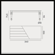 Table 30 - Grise 33 LG - Lumière naturelle - Pacific Compagnie.