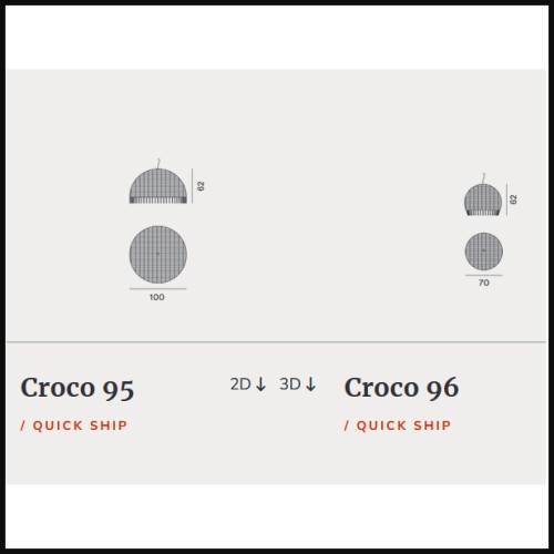 Suspension 30 - Croco 95 | Bedroom Ceiling Light - Pacific Compagnie.