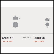 Suspension 30 - Croco 95 | Bedroom Ceiling Light - Pacific Compagnie.