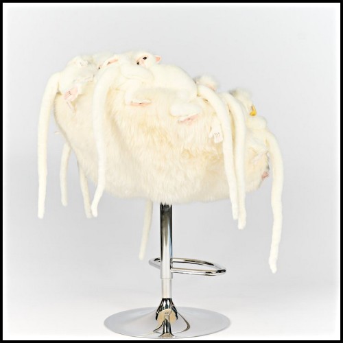 Tabouret de bar 188 - Ouistiti - Ambiance jungle - Pacific Compagnie.