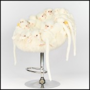 Tabouret de bar 188 - Ouistiti - Motif singe - Pacific Compagnie.