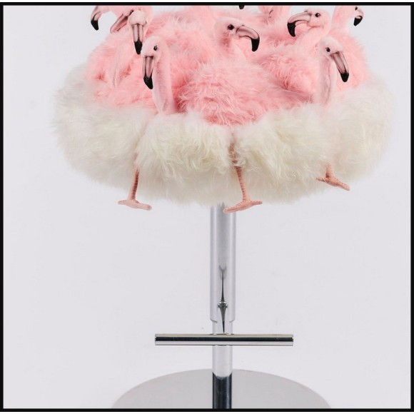 Tabouret de Bar 188 - Bird Pink | Bar Stool 188 - Pink Bird Design - Pacific Compagnie.