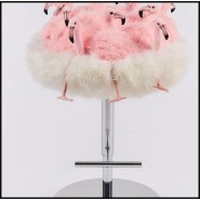 Tabouret de Bar 188 - Bird Pink | Bar Stool 188 - Pink Bird Design - Pacific Compagnie.