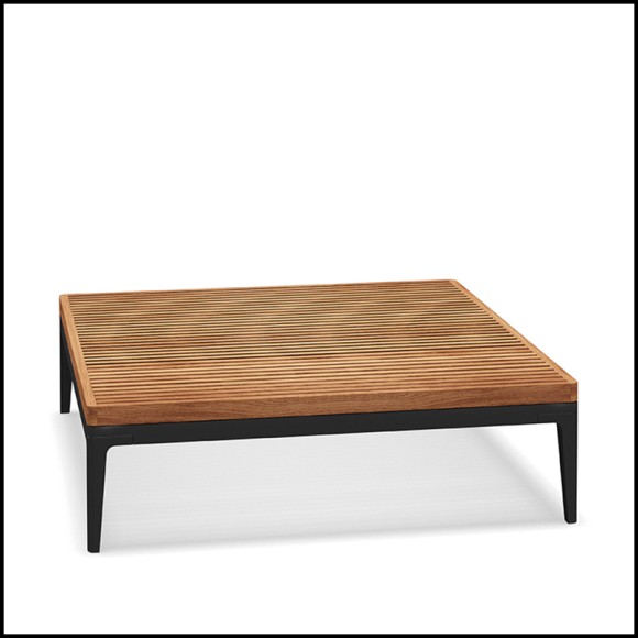 Table basse 45 - Grid teck | Coffee table 45 Grid teak home - Pacific Compagnie.