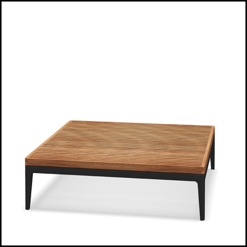 Table basse 45 - Grid teck | Coffee table 45 Grid teak living - Pacific Compagnie.