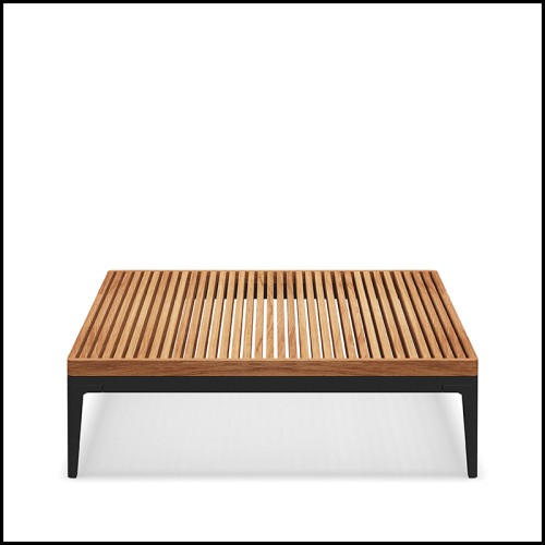 Table basse 45 - Grid teck | Coffee table 45 Grid teak natural - Pacific Compagnie.