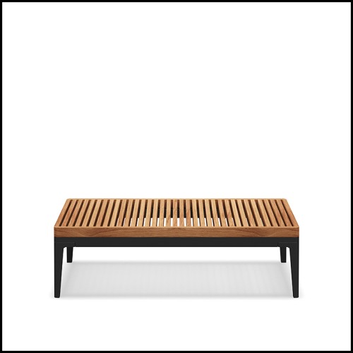 Table basse 45 - Grid teak rectangular | Coffee table 45 Grid teak rectangular home - Pacific Compagnie.