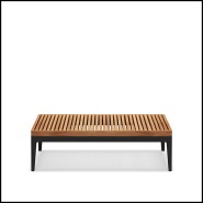 Table basse 45 - Grid teak rectangular | Coffee table 45 Grid teak rectangular home - Pacific Compagnie.