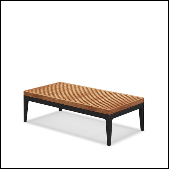 Table basse 45 - Grid teak rectangular | Coffee table 45 Grid teak rectangular modern - Pacific Compagnie.
