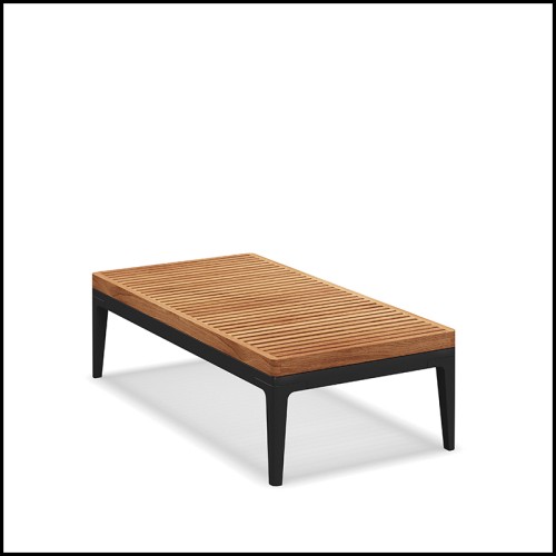 Table basse 45 - Grid teak rectangular - Esprit nature - Pacific Compagnie.