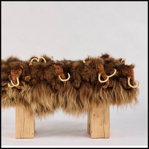 Banc Petit 188 - Siberia - Fourrure douce - Pacific Compagnie.