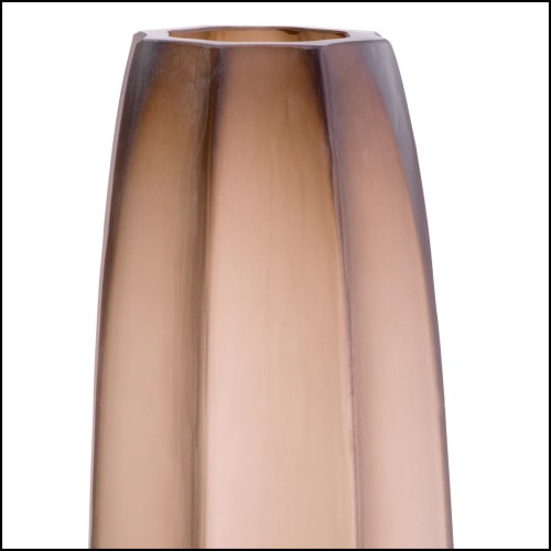 Vase - 24 Tiara Marron L | Vase - 24 Tiara Brown L - Tiara Brown Vase L - Pacific Compagnie.
