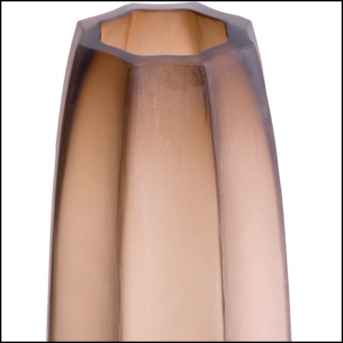 Vase - 24 Tiara Marron L | Vase - 24 Tiara Brown L - Large Brown Vase - Pacific Compagnie.
