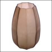 Vase - 24 Tiara Marron S | Vase - 24 Tiara Brown S - Tiara Brown Vase - Pacific Compagnie.