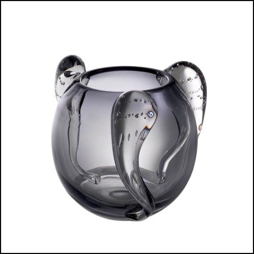 Vase - 24 Sianluca Grey S | Vase - 24 Sianluca Grey S - Grey Vase Sianluca Detail - Pacific Compagnie.