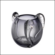 Vase - 24 Sianluca Grey S | Vase - 24 Sianluca Grey S - Grey Vase Sianluca Detail - Pacific Compagnie.