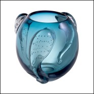 Vase - 24 Sianluca Blue L | Vase - 24 Sianluca Blue L - Blue Sianluca Vase Detail - Pacific Compagnie.