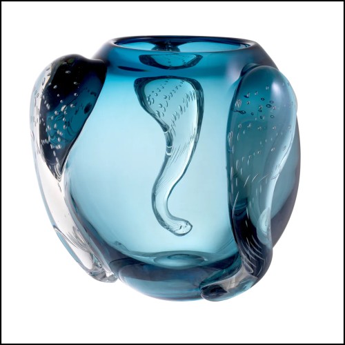 Vase - 24 Sianluca Blue L | Vase - 24 Sianluca Blue L - Large Blue Vase Design - Pacific Compagnie.