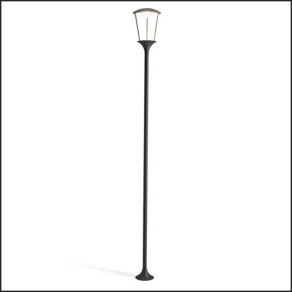 Réverbère 232 - Tower | Streetlight 232 - Tower - Black Tower streetlamp - Pacific Compagnie.