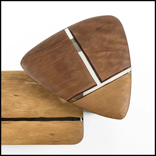 Table basse Kauri Delta 1 - 154 Riva 1920 | Coffee Table Kauri Delta 1 - Kauri Wood And Resin - Pacific Compagnie.