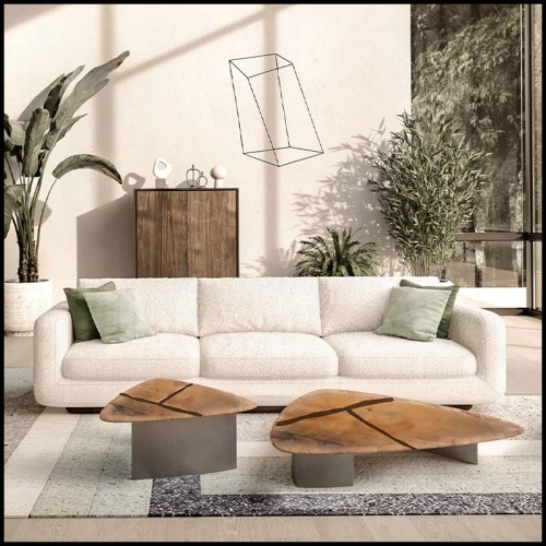 Table basse Kauri Delta 2 - 154 Riva 1920 | Coffee Table Kauri Delta 2 - Kauri Wood Coffee Table - Pacific Compagnie.