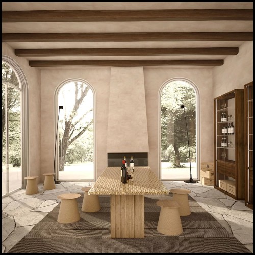 Tabour Couleur Naturel Torrewood - 154 Riva 1920 - Bois clair - Pacific Compagnie.