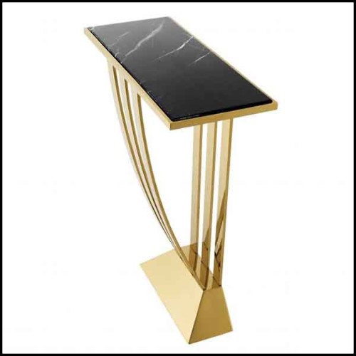 Console 24-Beau Deco, nickel et marbre