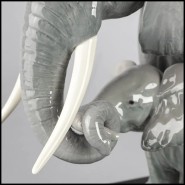 Statuette Deux Elephants 256 - Baby Mommy - Luxe - Pacific Compagnie.