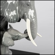 Statuette Deux Elephants 256 - Baby Mommy - Exotique - Pacific Compagnie.