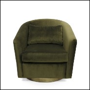 Fauteuil 155 - Natural Green - Luxurious green armchair - Pacific Compagnie.