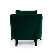 Fauteuil 155 - British Green - British Green armchair with velvet fabric and full upholstery - Pacific Compagnie.