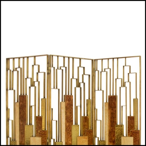 Paravent 155 - Gold Elm - Luxurious gold elm screen for home decor - Pacific Compagnie.