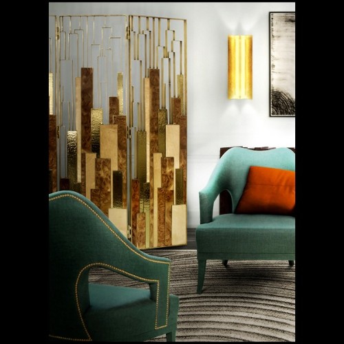 Paravent 155 - Gold Elm - Orme Doré - Pacific Compagnie.