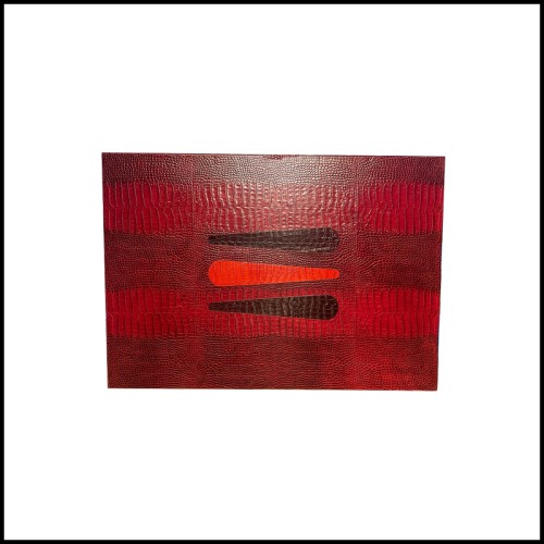 Backgammon PC - Finition Croco | Unique croc finish Backgammon PC - Pacific Compagnie.