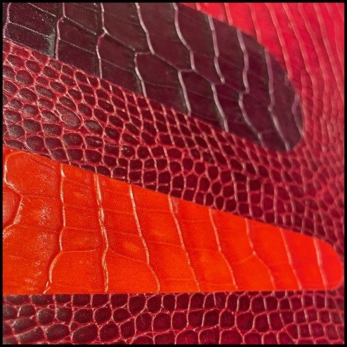 Backgammon PC - Finition Croco | Stylish backgammon set, croc pattern - Pacific Compagnie.