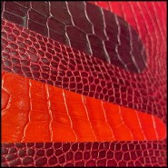 Backgammon PC - Finition Croco | Stylish backgammon set, croc pattern - Pacific Compagnie.