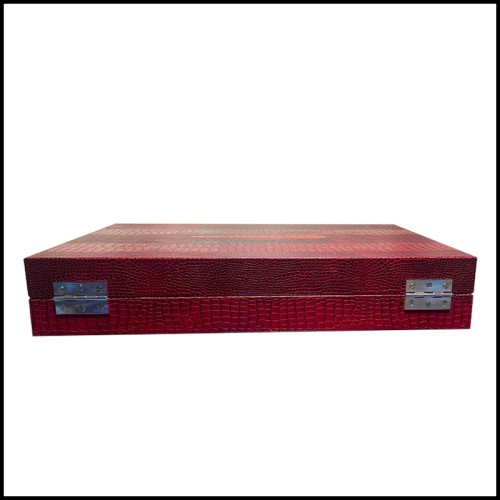 Backgammon PC - Finition Croco - Backgammon PC - Pacific Compagnie.