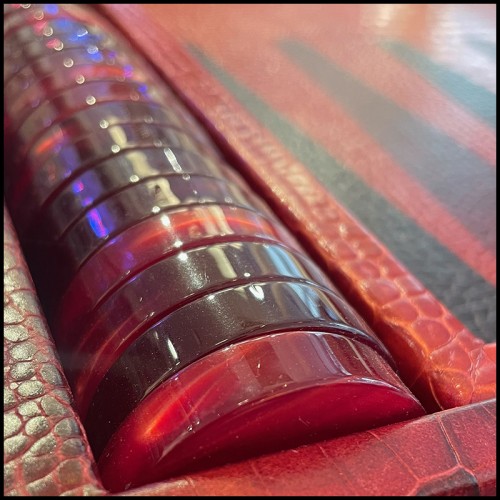 Backgammon PC - Finition Croco - Esprit jeu - Pacific Compagnie.