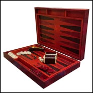 Backgammon PC - Finition Croco | Luxury backgammon, croc design - Pacific Compagnie.