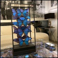 Colonne Envolée de Papillons - Morpho Didius PC | Butterflies Frame - Morpho Didius PC design - Pacific Compagnie.