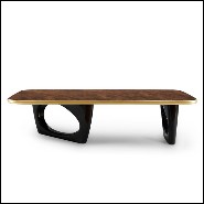 Table basse 155 - Sherwood - Luxurious gold walnut coffee table - Pacific Compagnie.
