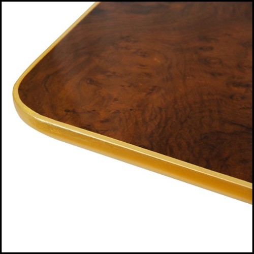 Table basse 155 - Gold Walnut - Noyer - Pacific Compagnie.